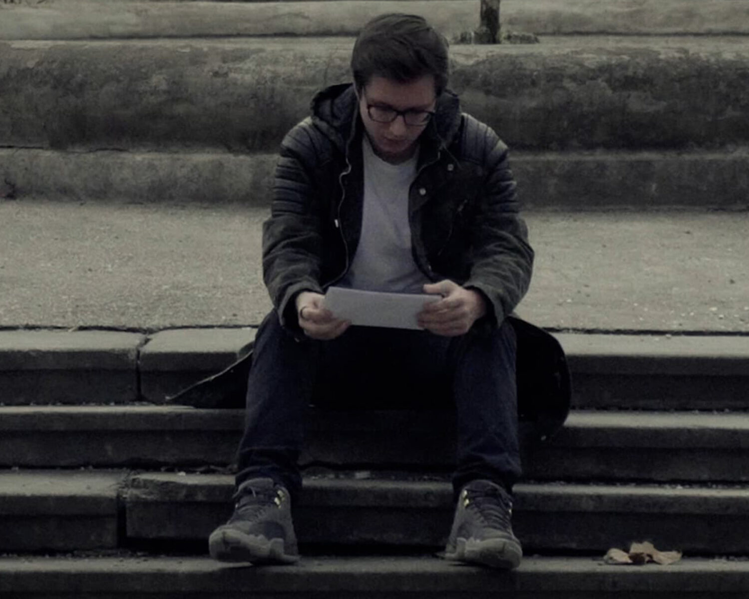 Darstellung des Hauptprotagonisten des Kurzfilms "Die Nachricht".