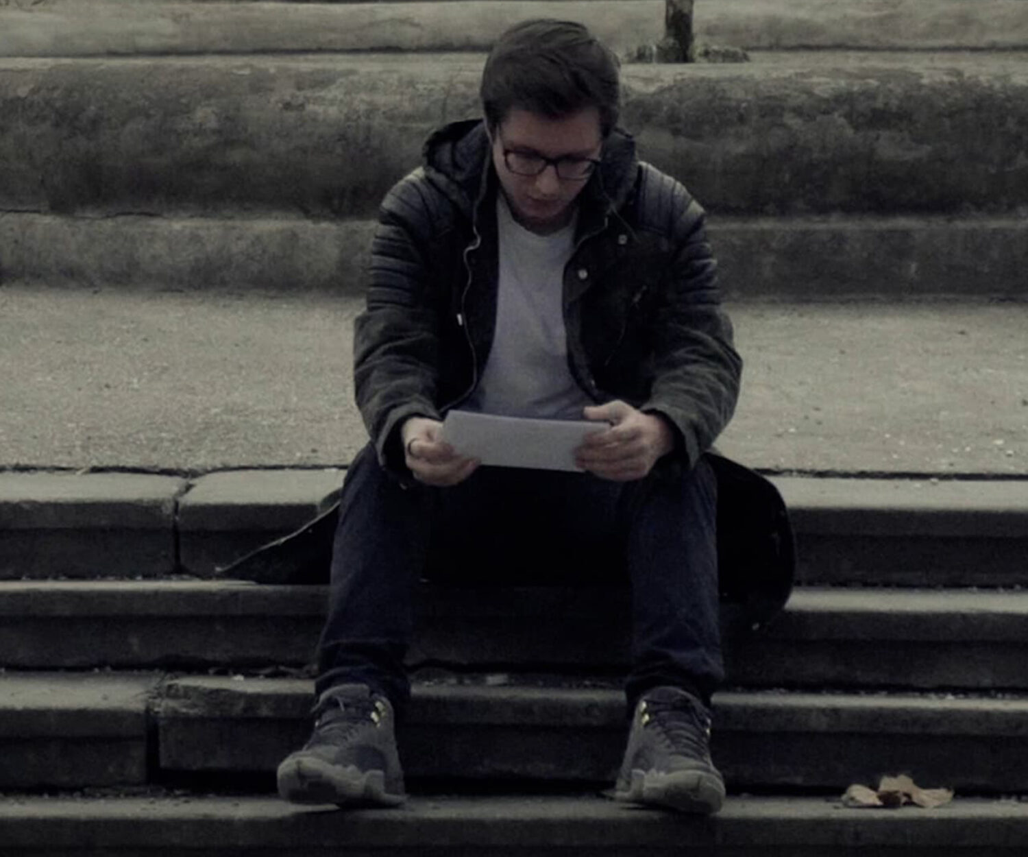 Darstellung des Hauptprotagonisten des Kurzfilms "Die Nachricht".