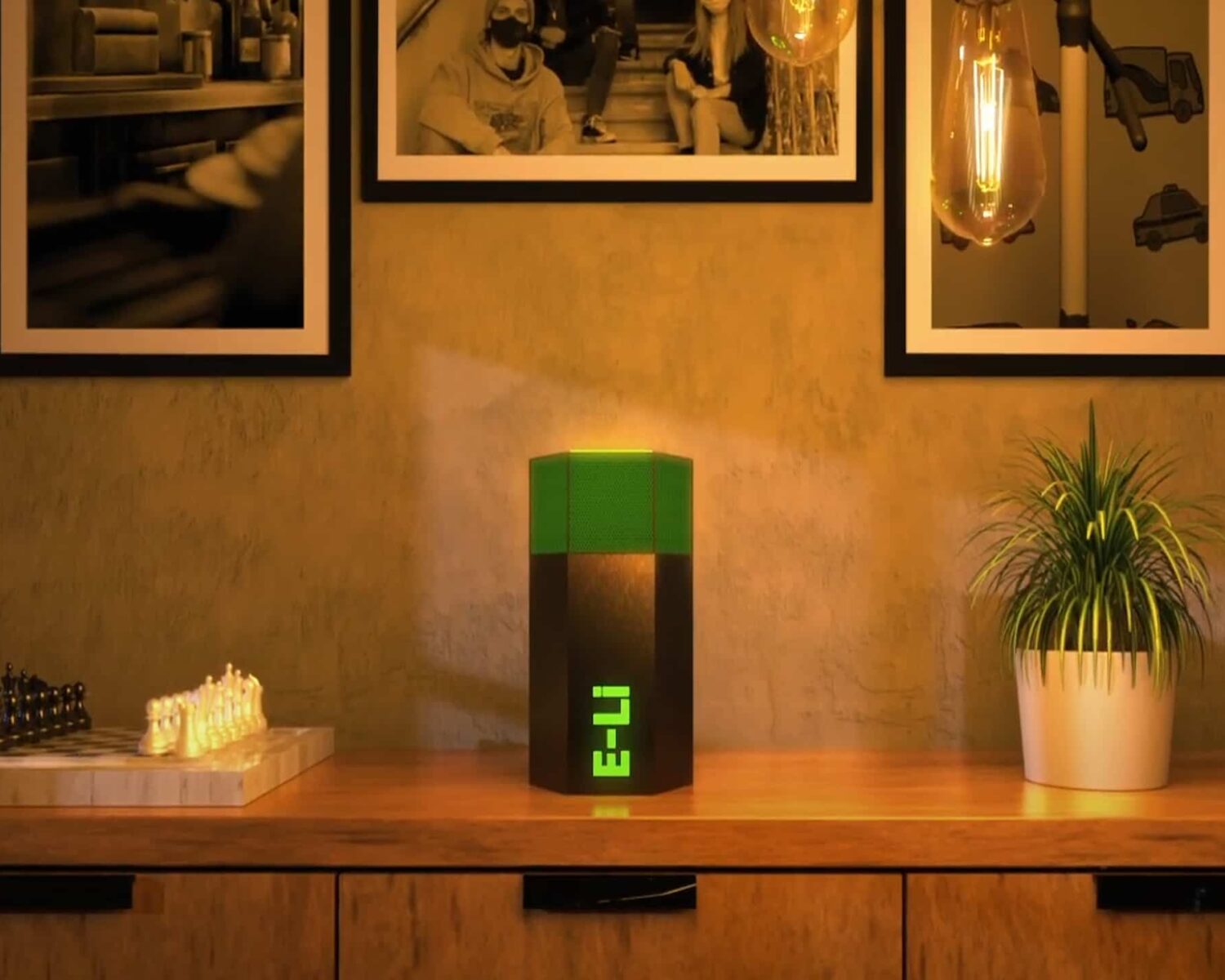 Darstellung eines animierten Wohnzimmers.