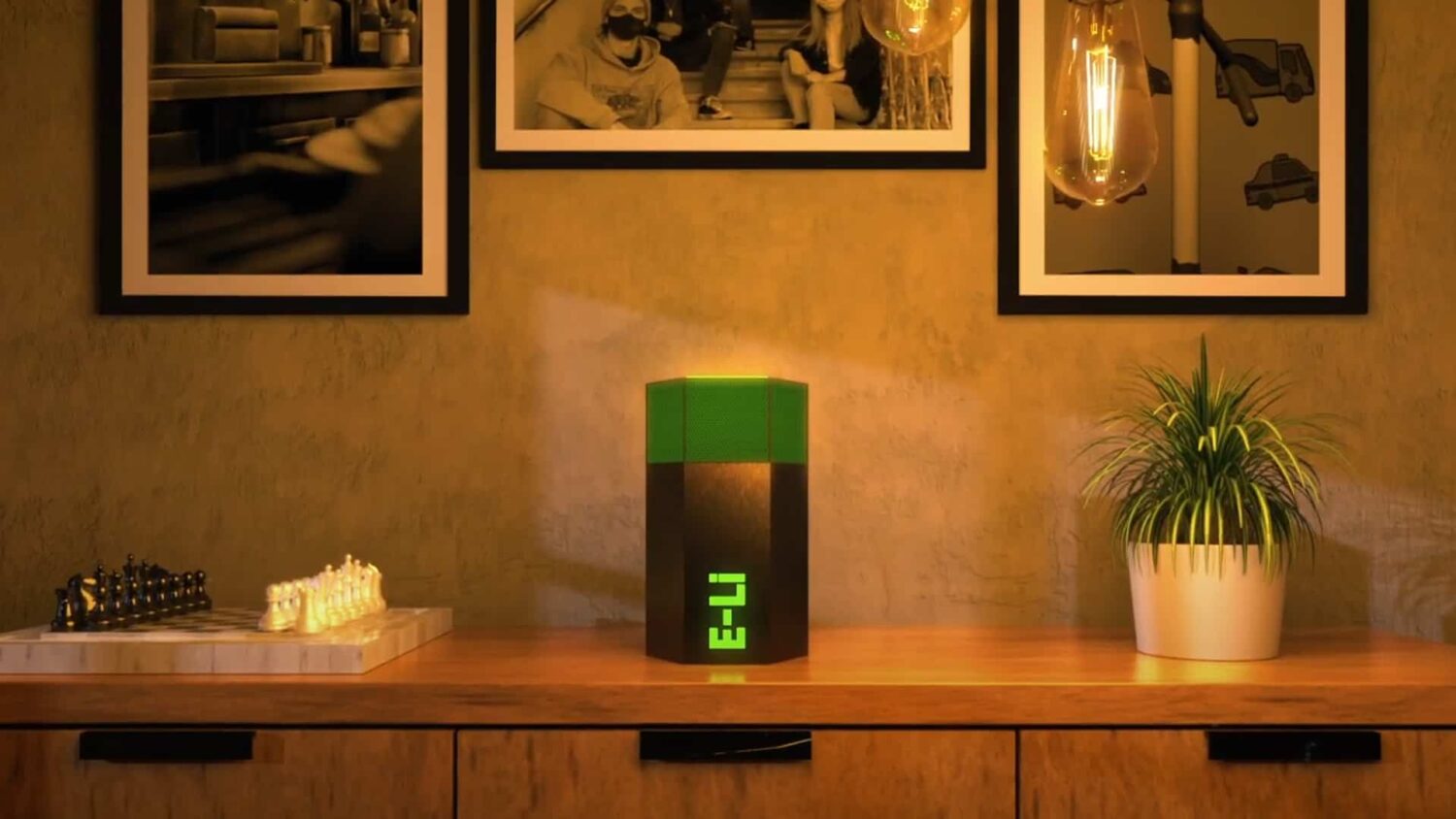 Darstellung eines animierten Wohnzimmers.